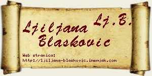Ljiljana Blašković vizit kartica